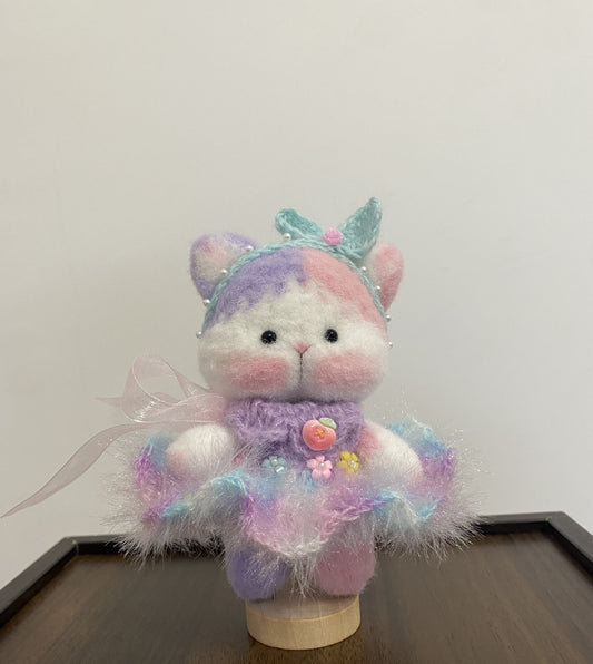 Handmade Crochet Cute Cat-Soft yarn Toy Gift